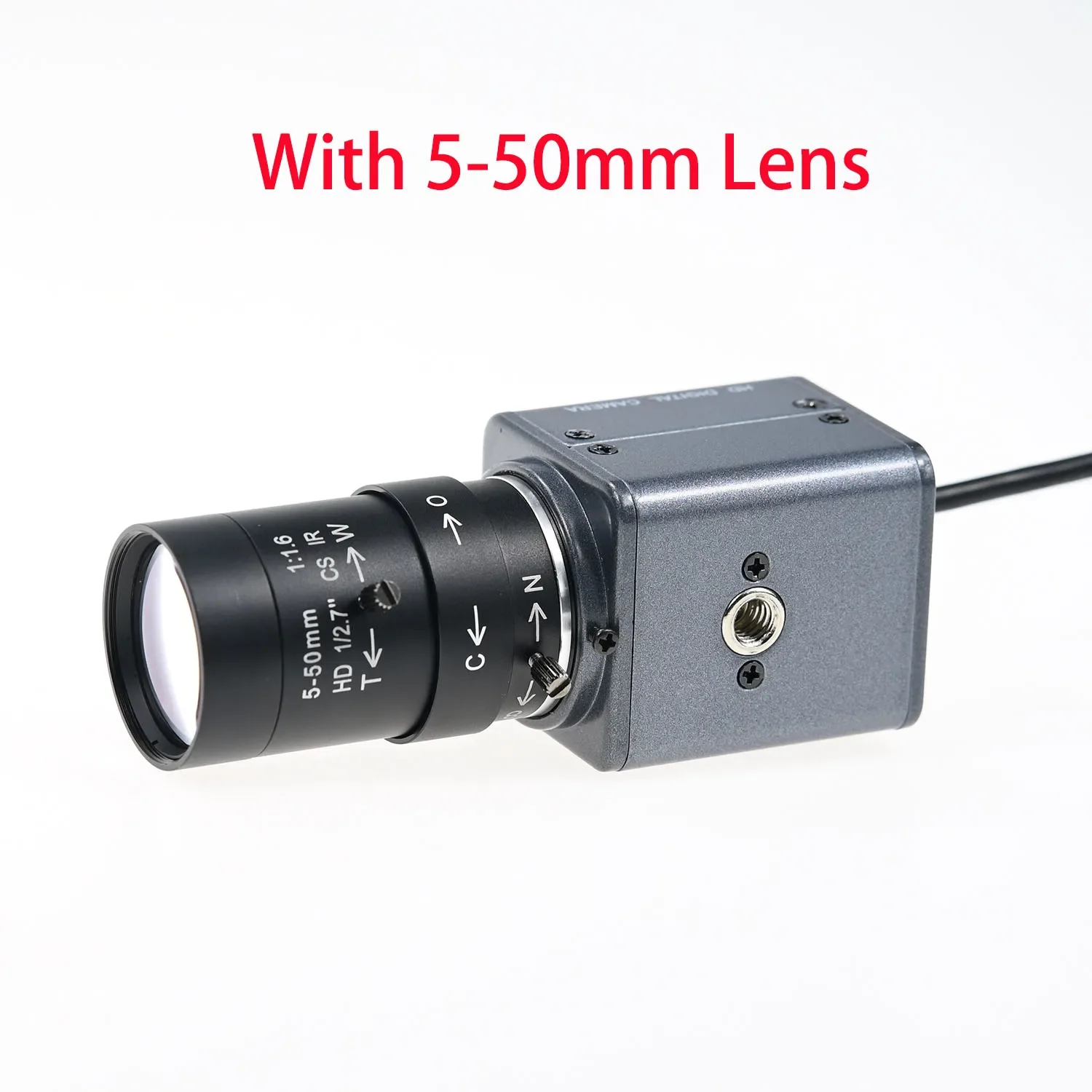 210fps Global Shutter USB-Kamera, einfarbig, Gehäuse mit hoher Bildrate, Webcam VGA, 640 x 360, 2,8–12 mm 5–50 mm Varifokal-Zoom-CS-Objektiv