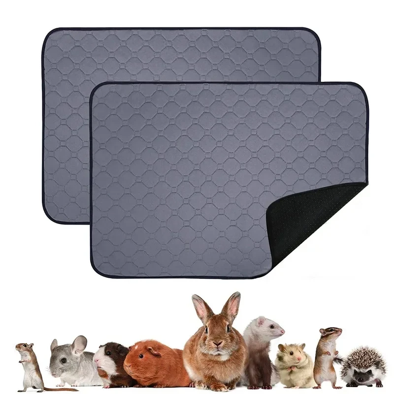 Tapis absorbant réutilisable et lavable antidérapant pour cochons d'Inde, litières pour cages de lapins et tapis d'entraînement toutes saisons pour chats et chiens