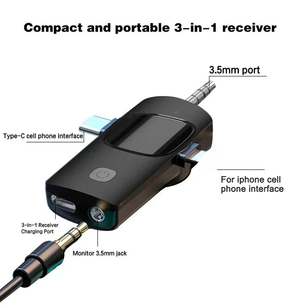 Wireless Lavalier Microphone For Type-C Smartphones mini Mic for Vlogging  Facebook Videos Microphones Audio Recording image 5