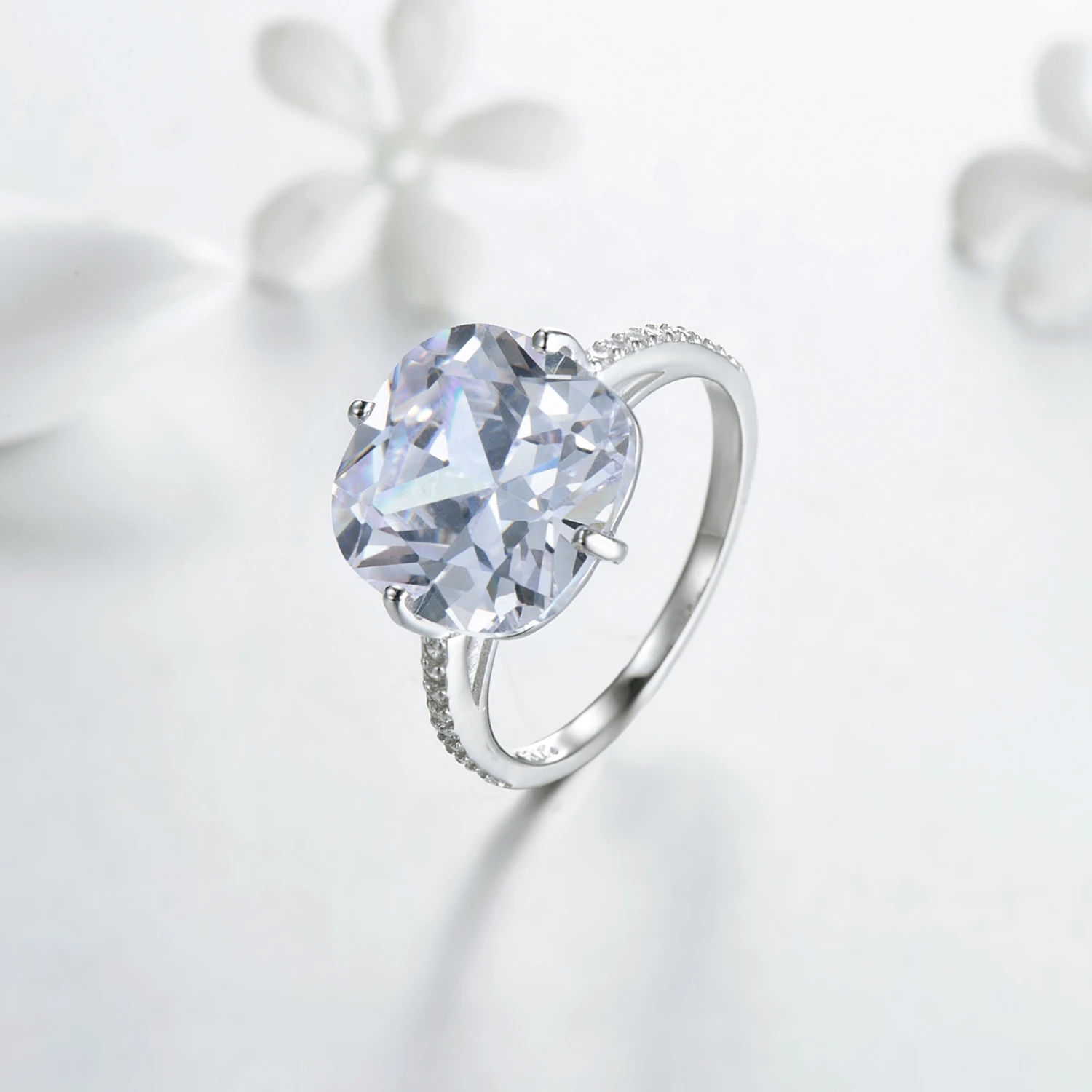 Modian 925 Sterling Silver Ring The pigeon Egg Cubic Zirconia Fashion Luxury Wedding Band Anniversary Jewelry For Women Gift