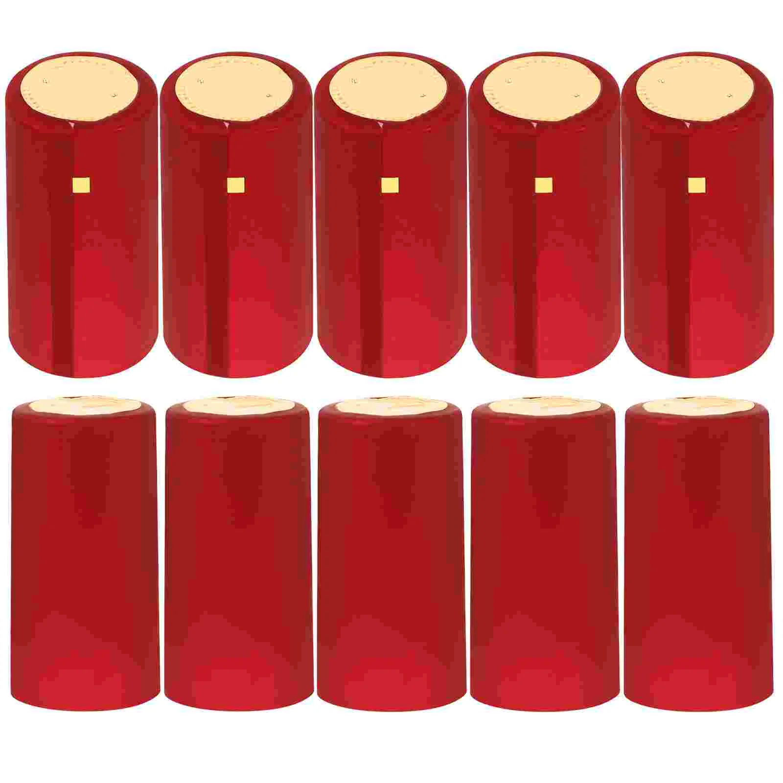 

100 PCS Rubber Cap Red Bottle Sealing Film Sealer Pvc Label Shrink Wrap Stoppers