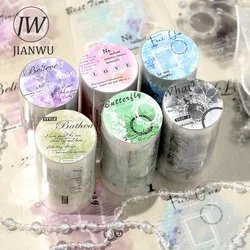 JIANWU 75mm*200cm Poetic Romantic Series Vintage Lace Smudge Material Collage PET Tape Creative DIY Journal Stationery