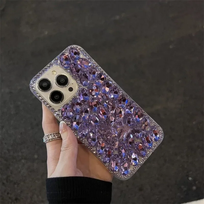 Etui z kryształkami i pełnymi diamentami na iPhone'a 17 16 11 12 13 14 15 Pro Max XS XR Plus, luksusowe, modne, brokatowe, z cyrkoniami, dla kobiet — zdjęcie produktu 3