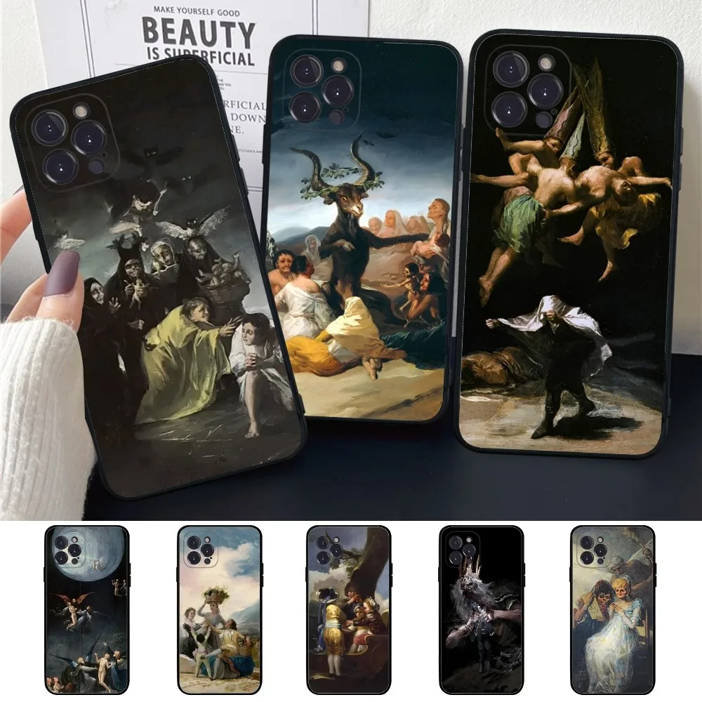 Spain Francisco Goya Art Phone Case Silicone Soft for iphone 15 14 13 12 11 Pro Mini XS MAX 8 7 6 Plus X XS XR Cover