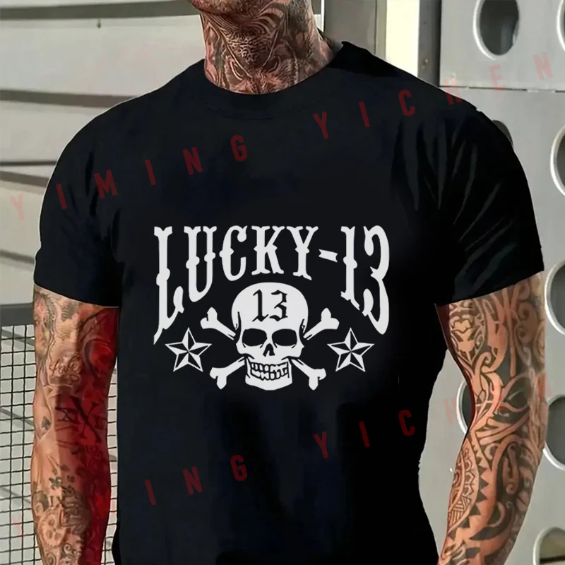 

Gothic Pirate Skull And Bones Men T-Shirt Moto Cotton Summer O-neck Short Sleeve Fashion Hip Hop Tee