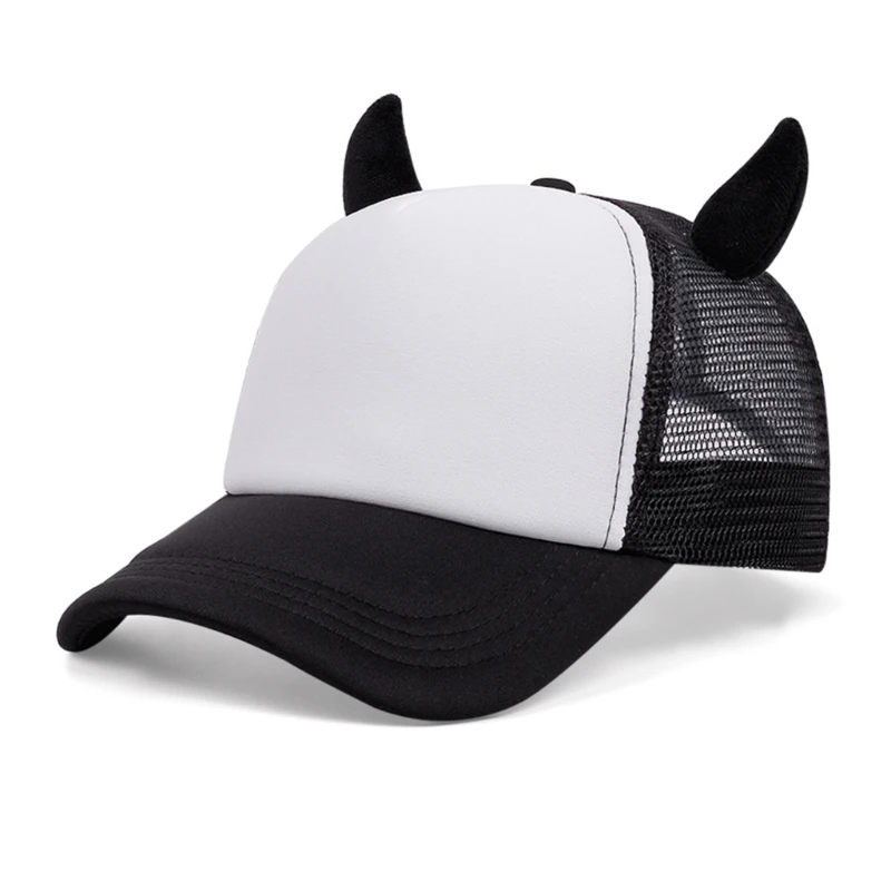 Teen Devil Horn Baseball Caps Travel Gathering Sunproof Outdoor Hat for Adult