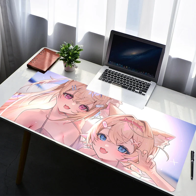 

Mousepad Rubber Mouse Pad Gaming Hololive Mococo Fuwawa Abyssgard Accessories PC Gamer Cabinet Carpets Office Computer Desk Mat