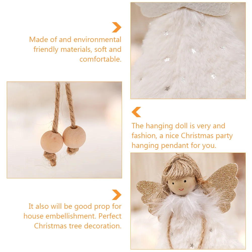 

1pc Angel Girl Hanging Pendant Christmas Ornament Decor Lovely Hanging Adornment Angel Festival Party Decoration Pendant