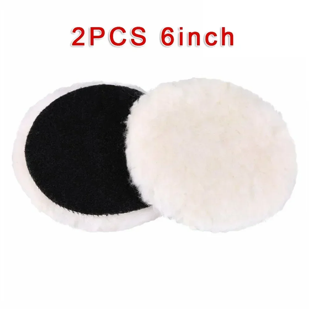 2pcs 5/6/7 Inch Car Polishing Disc Wool Buffing Waxing Sponge Polishing Pad For Car Polisher Drill Adapter On Car Buffer