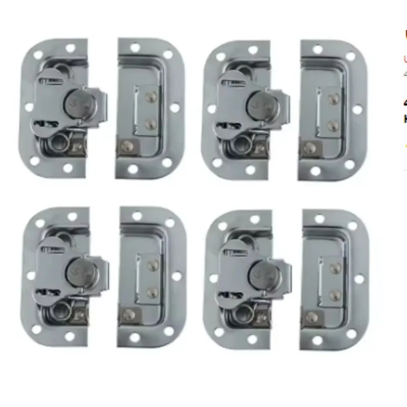 4 Sets 82*77mm Butterfly Lock Road Flight Case Tool Box Air Box Lock Luggage Butterfly Hasp Latch Hardware Fitting Padlockable