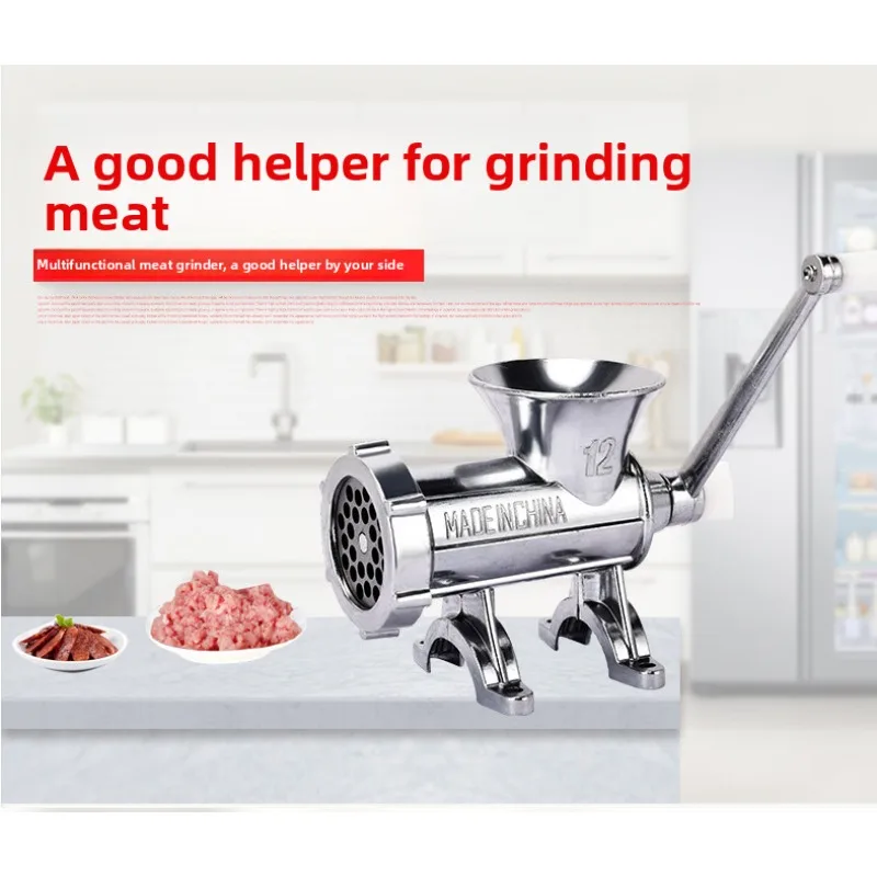 32 Meat Grinder Commercial Home Use Sausage Stuffer Chili Pepper Mincer Stainless Steel Kitchen Tool fahnenmast