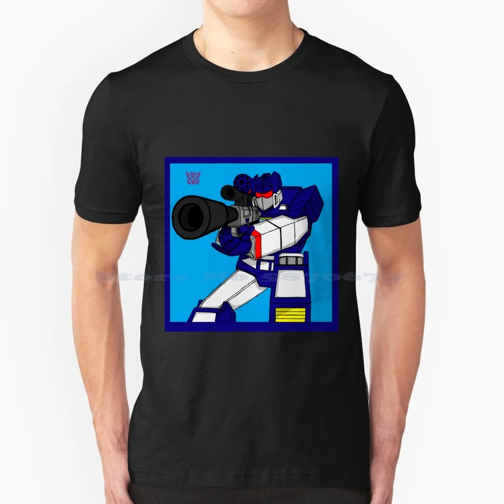 Soundwave T Shirt 100% Cotton Tee Soundwave Birthday Decepticon Cassette Player Retro 1980s Autobots Blaster Robot Shrink