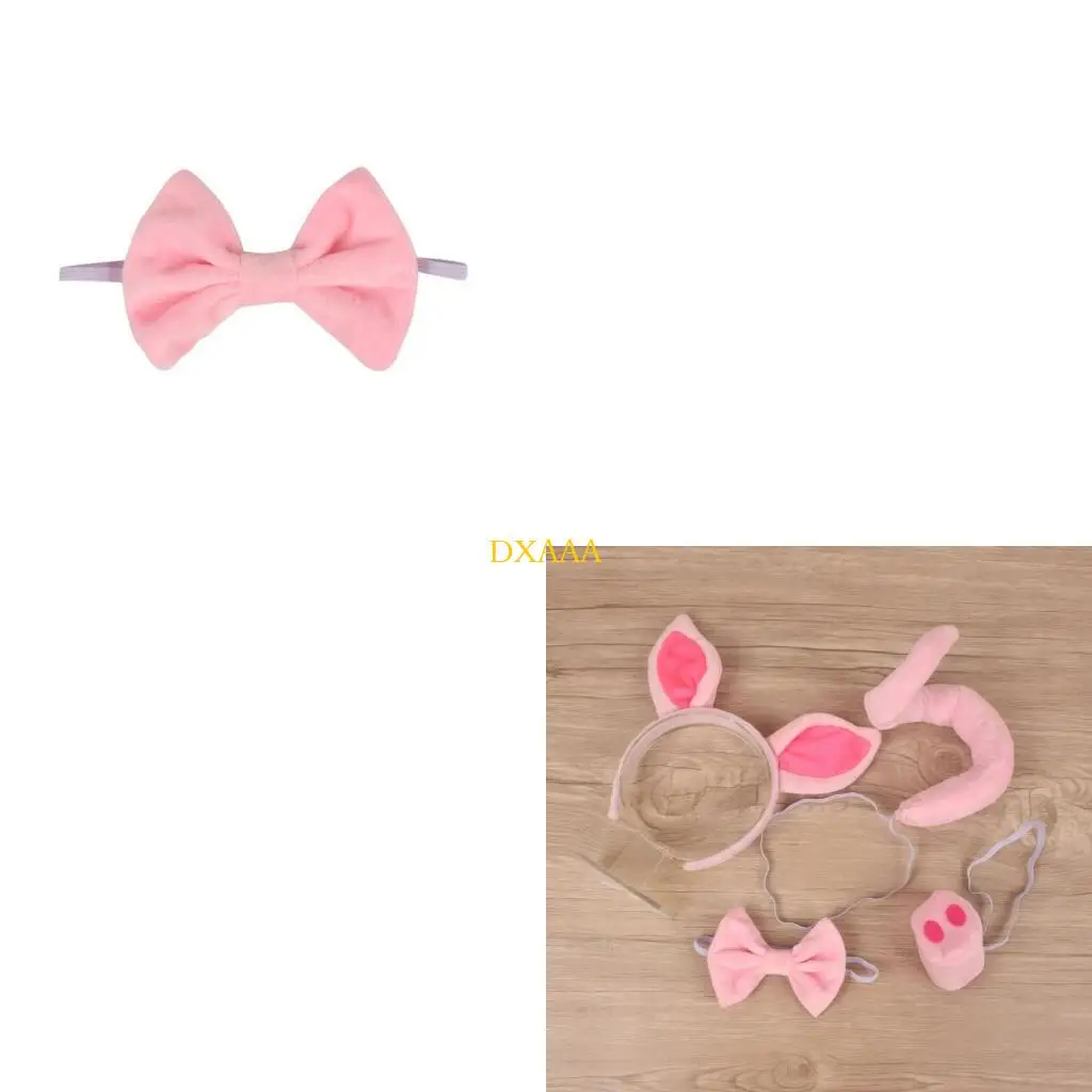 

DXAA Animal Cosplay Costumes Pig Ears Headband Bowtie Tail Nose Halloween Party Props