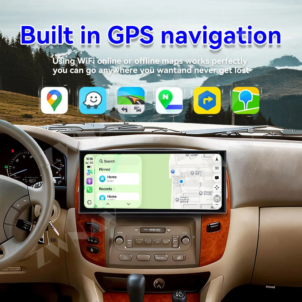 Car Gps Multimedia Player Android 15 15.8" Hd Screen Carplay For Toyota Land Cruiser LC100 VXR 2002-2005 Interior Accessories view 4