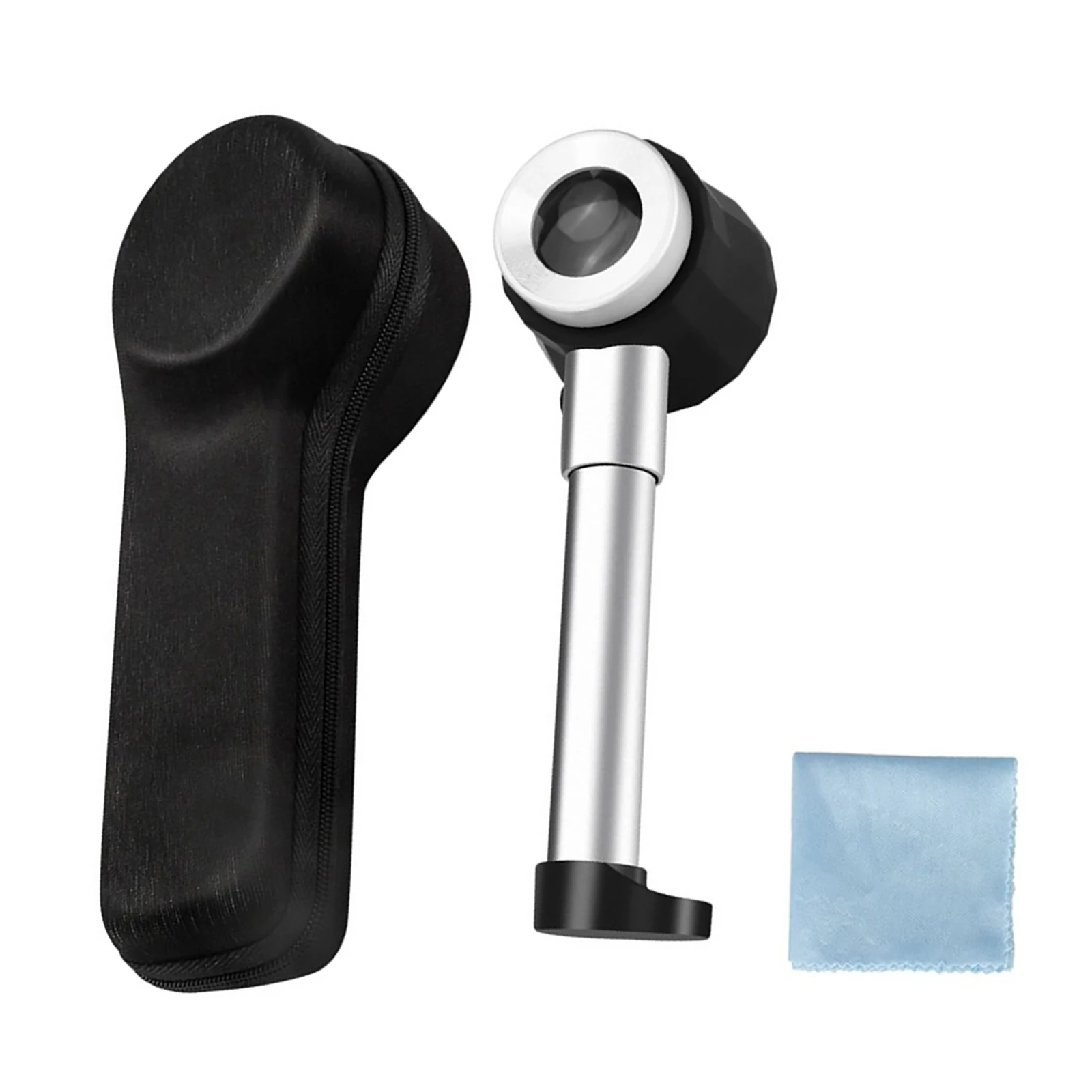 30X LED Magnifier Loupe Lens Magnifying Glass Handheld Jewelry Magnifier Loupe W/ LED Light & Scale Reading Magnifier Lens