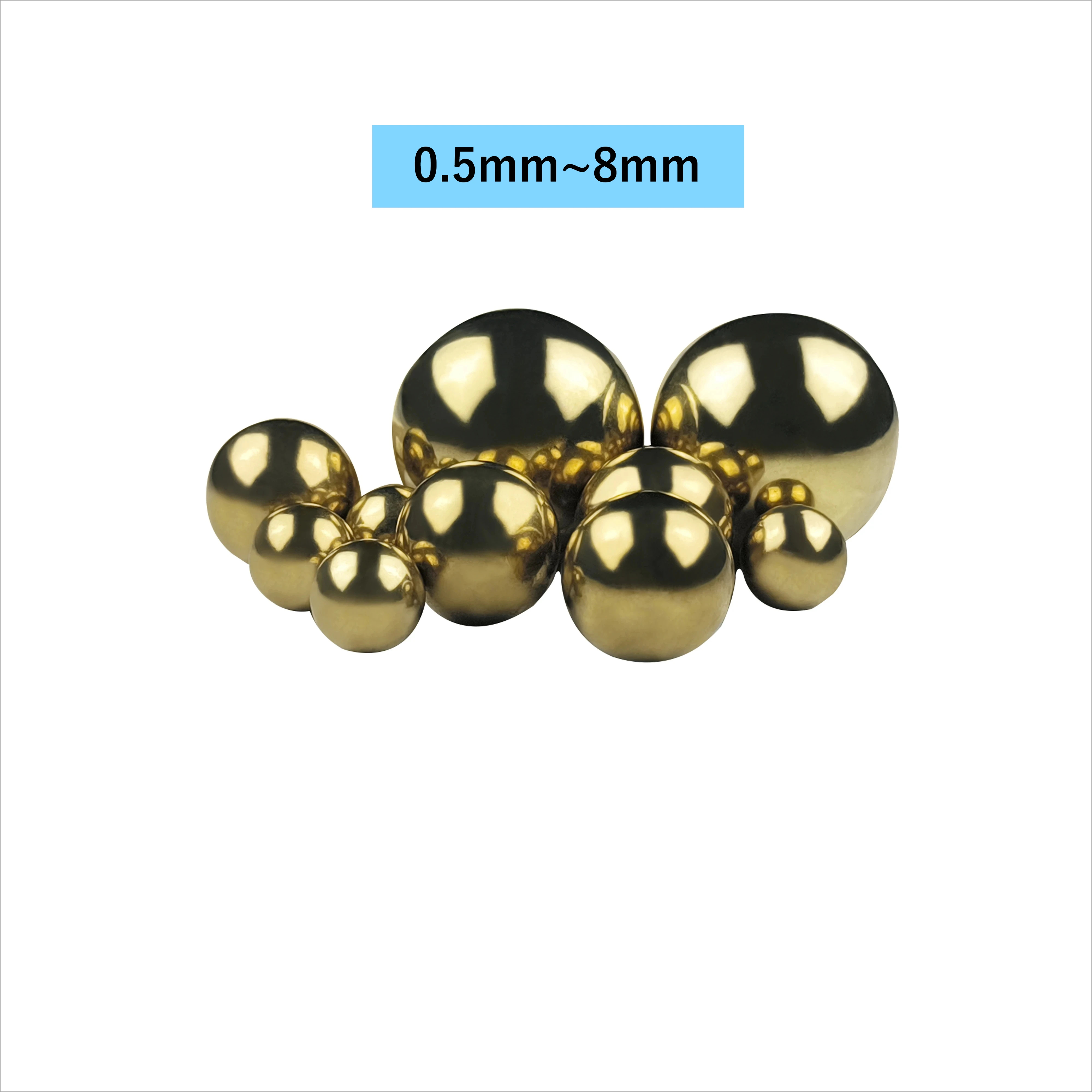 0.5-25mm H62 Solid Brass Balls - Precision C27400 Copper Spheres for Clock Repair/Valve Cores/Craft Casting