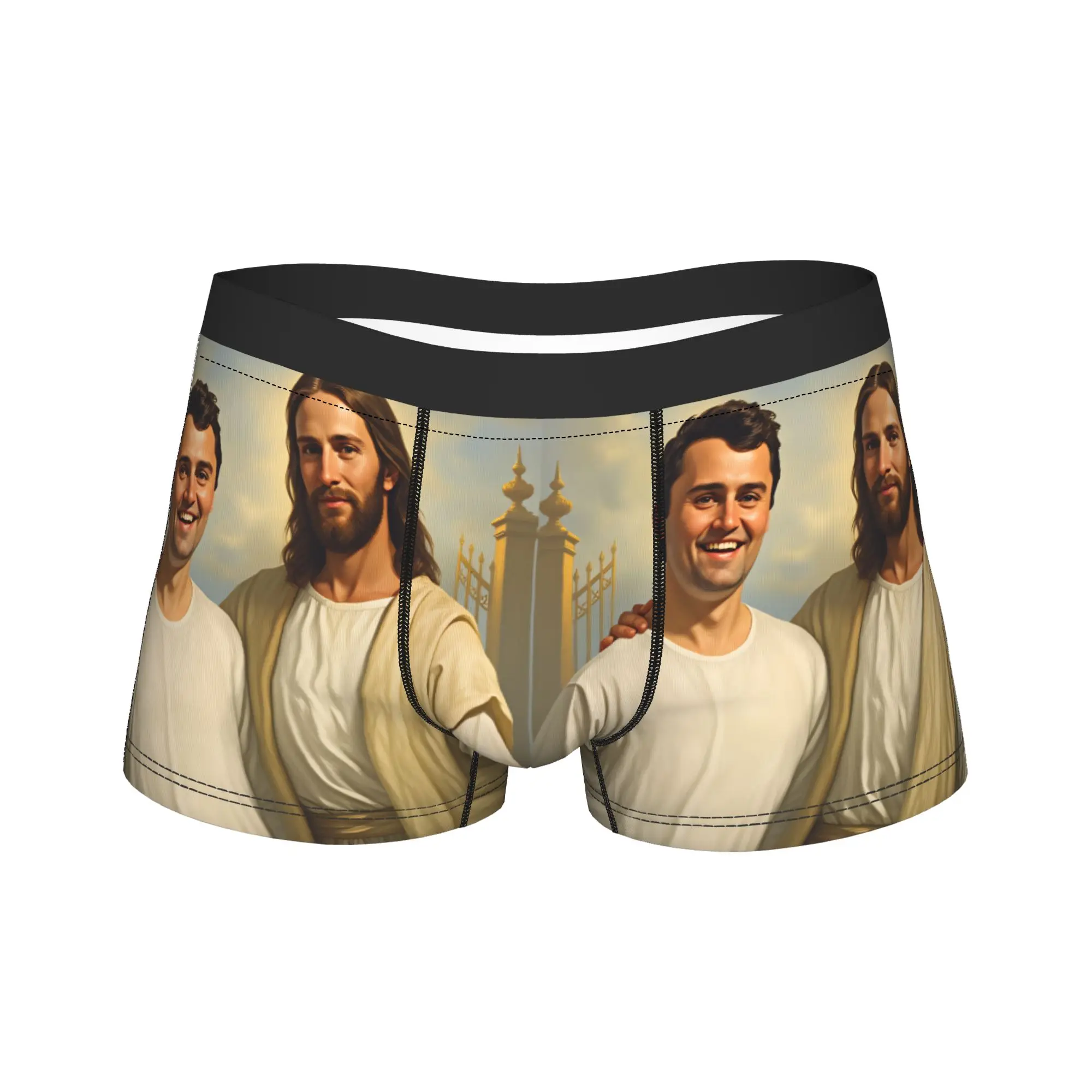 Hot Boxer Charlie Kirk R.I.P Shorts Panties Briefs Men's Underwear Jesus Smile Soft Underpants for Male Plus Size