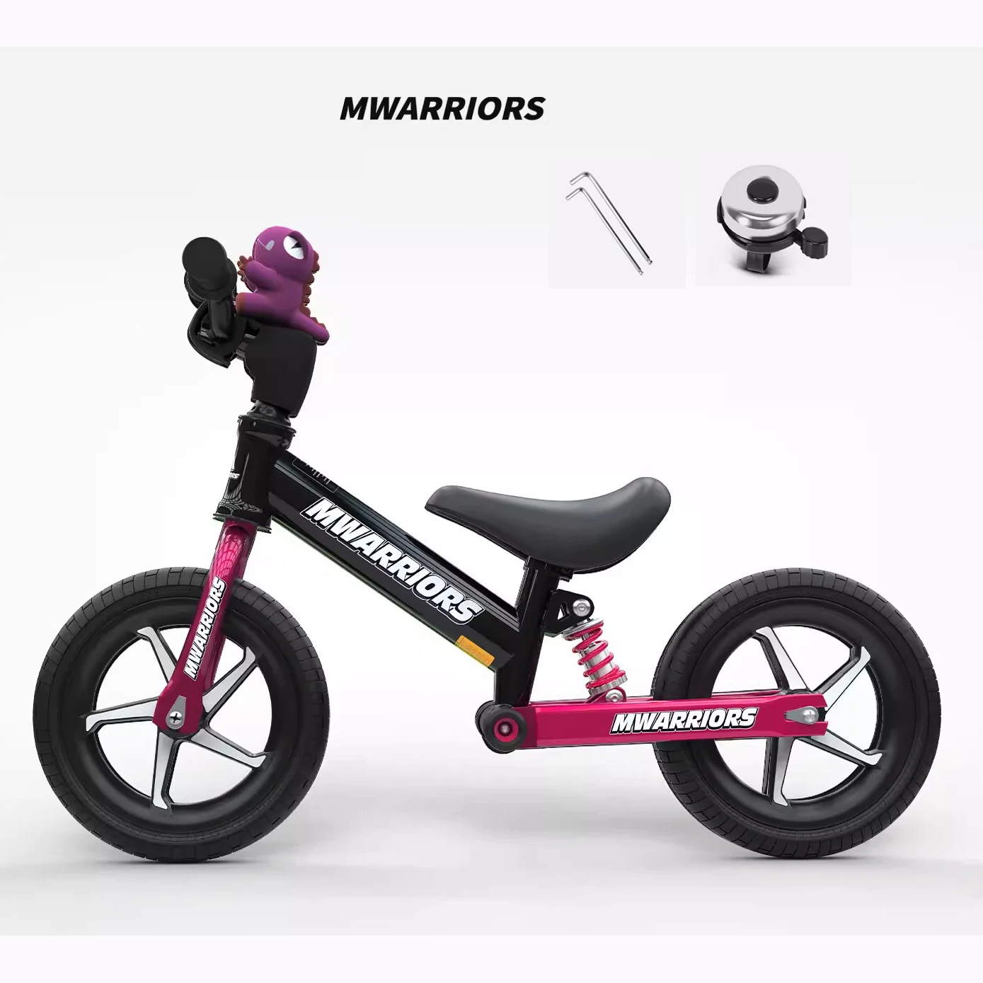 Solid PU Wheel Kids Balance Bike High Carbon Steel Frame No Pedal Baby Balance Bike Toddler Kick Bike