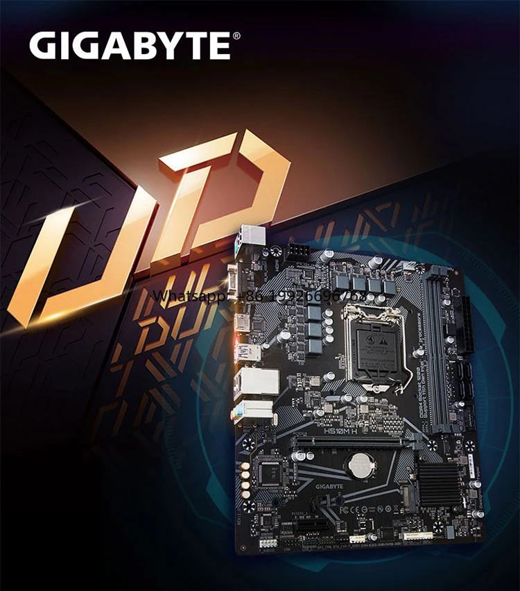 

Игровая материнская плата G IGABYTE H510M H ATX DDR4 для процессора 10400F/10105F/G6405/G5905/11400/11600 поддерживает процессор Core I3 I5 I7 I9 m