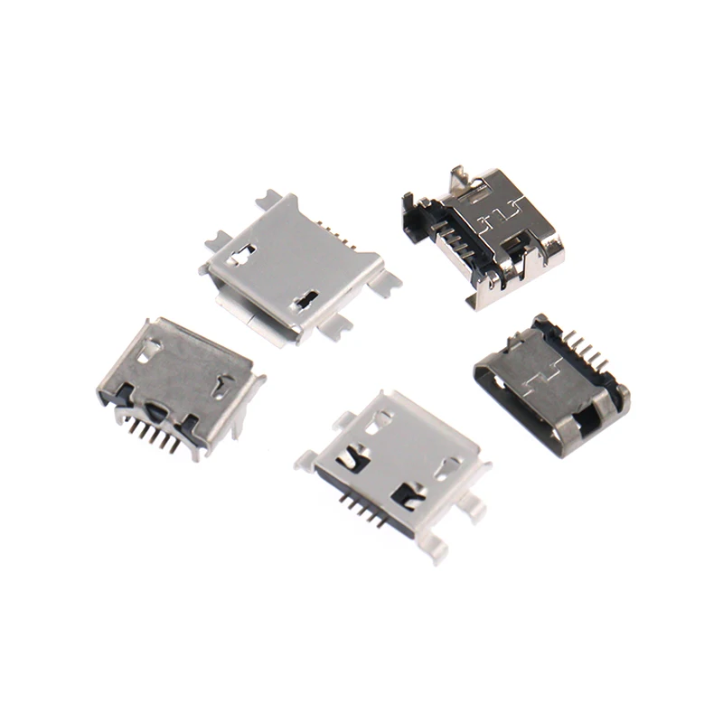 10PCS Micro USB Android Interface T-type Mini Trapezoidal SMD Female Socket Multiple Options Available for Mobile Phone Repair