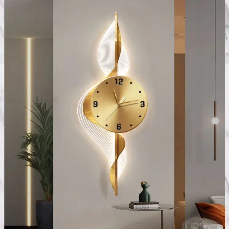 Luxury Wall Clock Modern Design Home Decor Large Led Wall Clocks Living Room Decoration Fashion Digital Watch Relojes De Pared