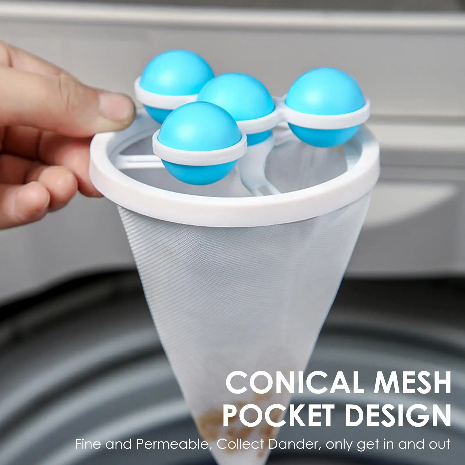 Washing Machine Floating Filter Net Bag Household Washer Stain Removal And Lint Removal Laundry Ball Anti-tangles Floating Ball