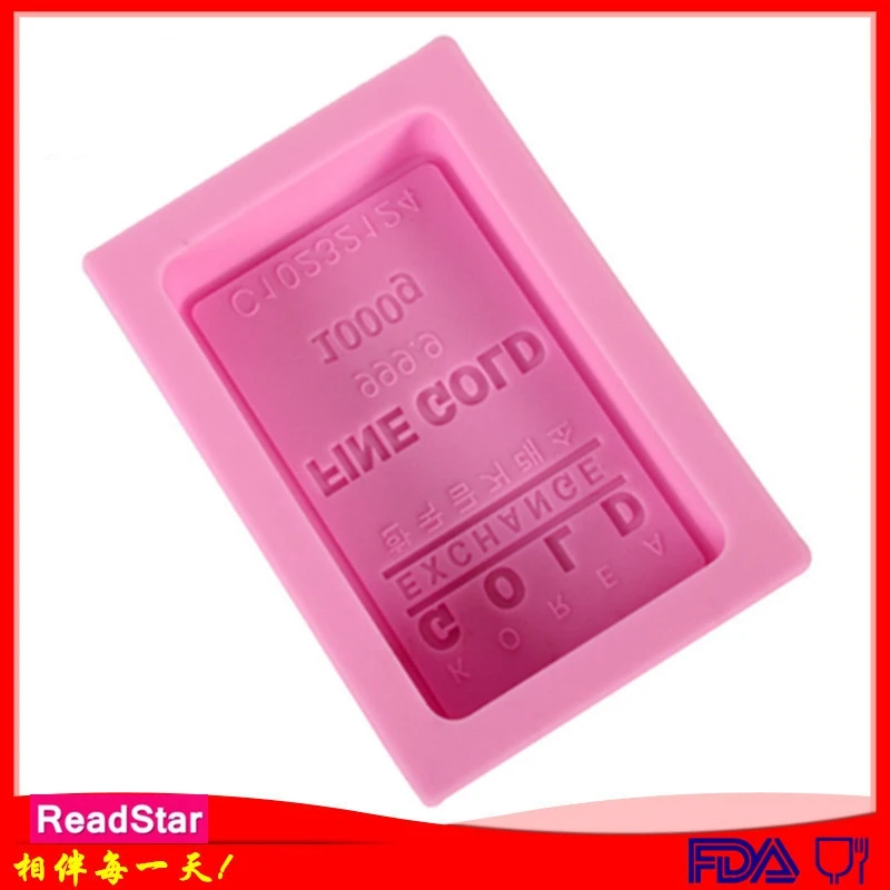 1PCS ReadStar 1CA055RD050 1 Cavity Gold Stick Cake Silicone Mold 4 Holes Baking Mould DIY Soap Mold