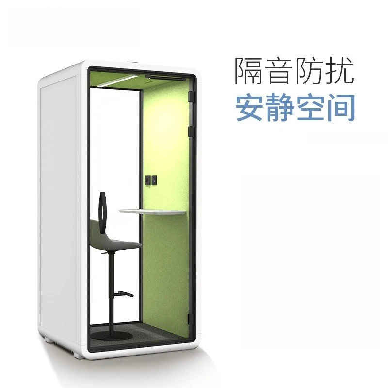 Reception room for two people Mobile phone booth Mobile silent cabin Built-in ventilation and lighting Soundproof room