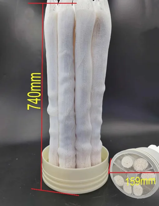 Version B Di:159*8000L/h External Pressure 0.01micron washable PVDF membrane replacement/cartridge Di:159*740mm fit 4 QY-WH8000L