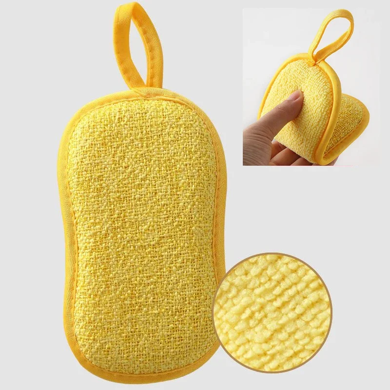 Lot de 5/10 éponges de nettoyage de cuisine réutilisables en microfibre anti-rayures pour la maison, pour casseroles, poêles et vaisselle