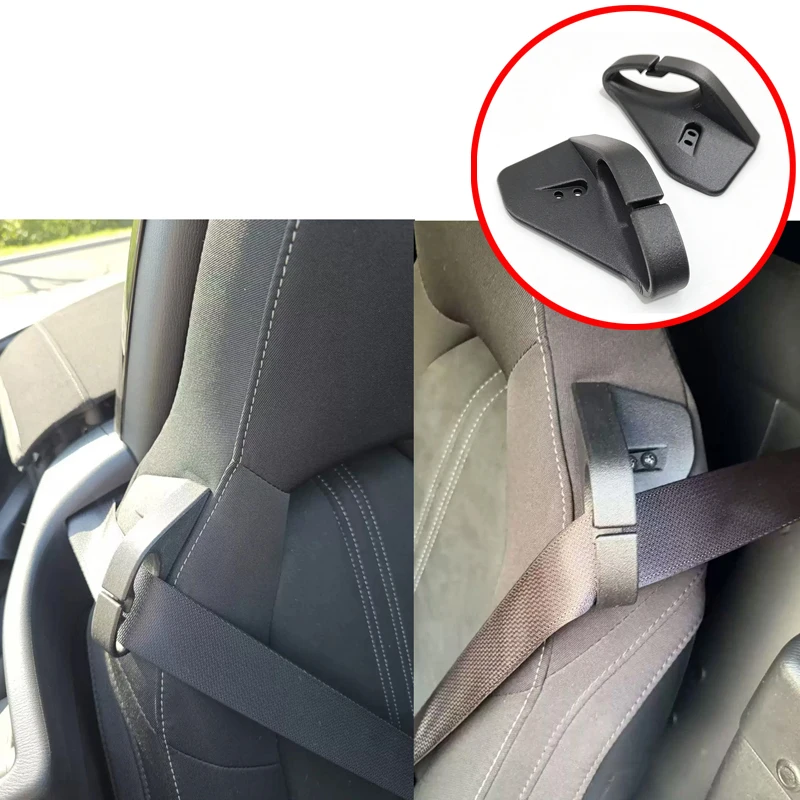 1Pair Seat Belt Limiter for Mazda MX5 ND Car Anti-Strangle Seat Belt Position Lowering Anchor Guide Interior Black Fixed Stopper