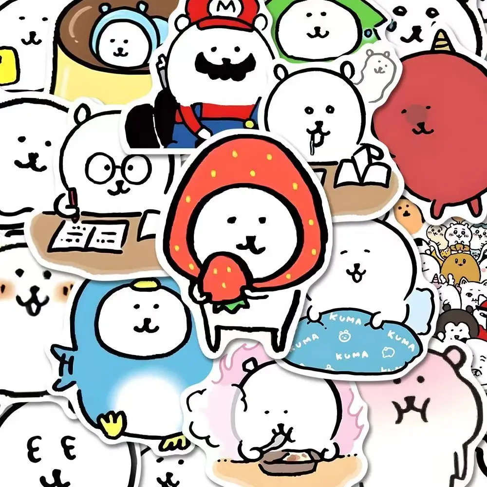 Cute Self-deprecating  Joke Bear Stickers Simple Drawing Nagano Hand Account Material Tablet Room Desktop Decoration Stickers