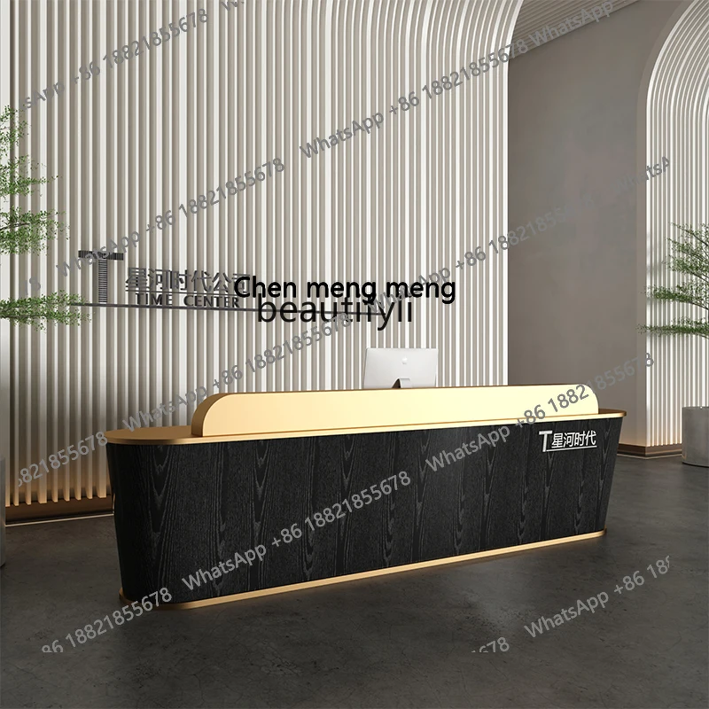 Modern Simple Paint Cashier Beauty Salon Hotel Consultation Table Service Desk Public Room Reception Table
