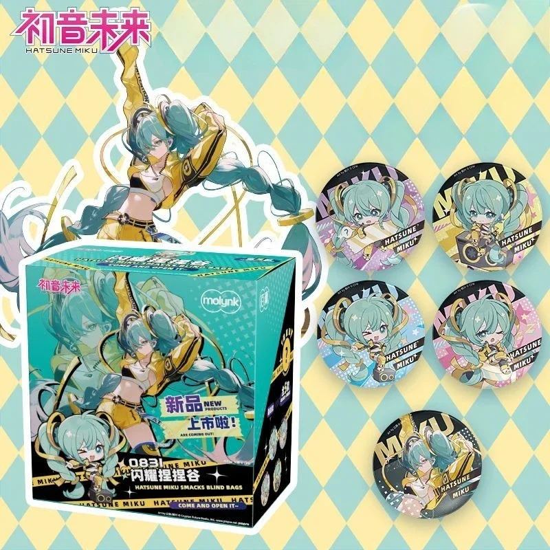 

72mm Hatsune Miku Kawaii slow rebound bar chi badge anime peripheral unzipping pinch toys clothes bag packaging decoration gift
