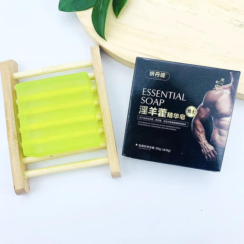 Epimedium Herb for Men Lasting Fragrance Bath Essential Oil Private Parts Care Handmade Soap