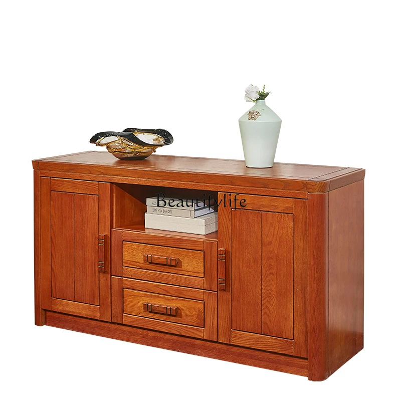 

Solid wood dining side locker against the wall Chinese red oak locker