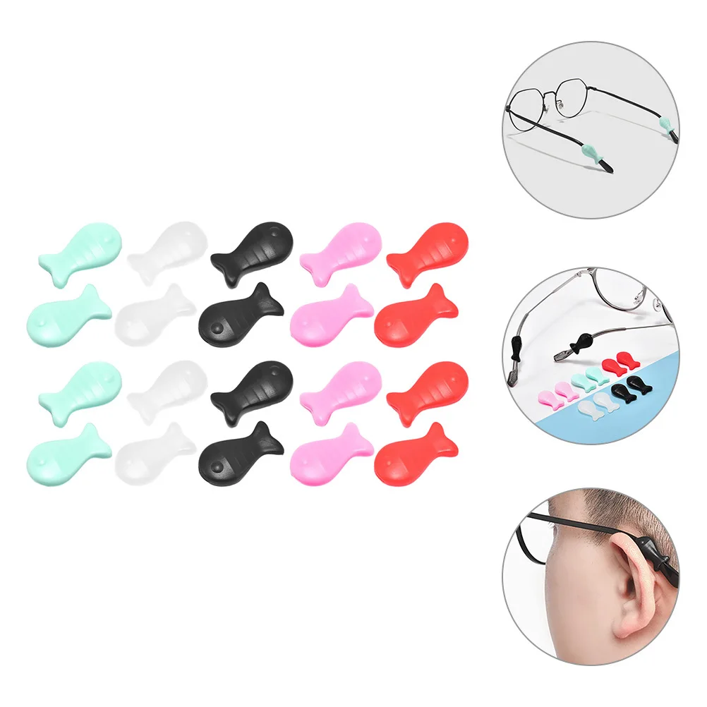 

10Pairs Anti-Slip Eyeglass Ear Grips Soft Silicone Glasses Holders for Behind Ears No-Slip Secure Fit for Men Women Kids All-Day