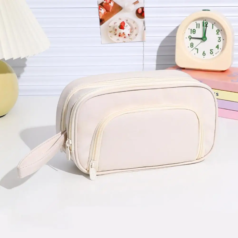 Stationery Storage Case Capacity Pencil Case Organizer with Multiple Compartments Sturdy Zipper Cute Design for Students Adults