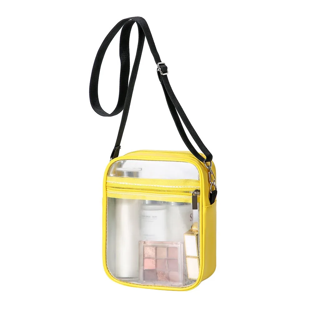 

Simple PVC Shoulder Bag Transparent Large Capacity Jelly Bag Waterproof Messenger Bag for Woman Girls