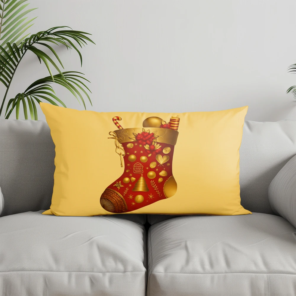ديكور المنزل عيد الميلاد الانحناء والحلي المخدة مناسبة ل أريكة غرفة نوم سيارة وسادة غطاء وسادة وسادة الظهر المستطيلة