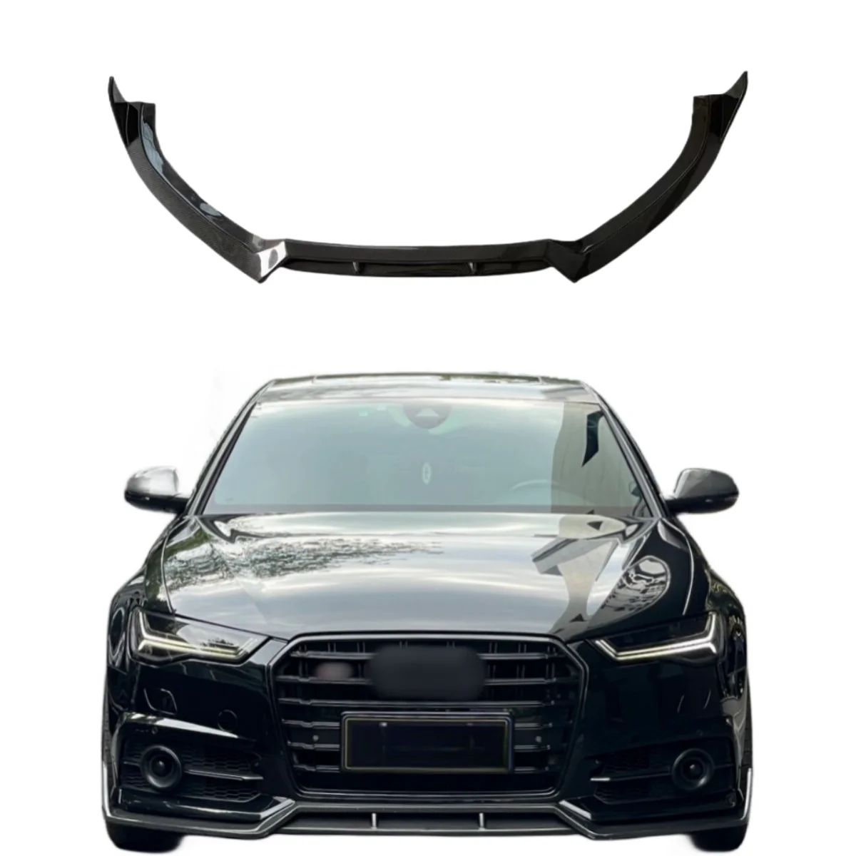 

High Quality Carbon Fiber Front Lip KB Style Front Bumper Lip For A6 S6 Body Kit 2016-2018