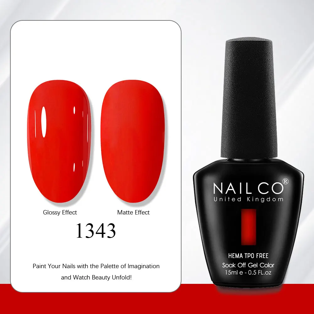 NAILCO nuevo 15ML Red Fire Color Series Gel esmalte de uñas arte semipermanente UV híbrido barniz suministros de uñas para profesionales