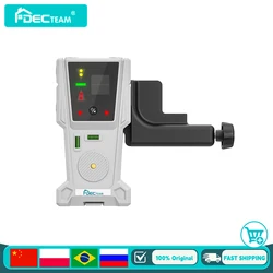 Decteam Laser Receiver Leveling Detector With Pulsing Line For Red Green Laser Level With Two-Sided LCD Display & Magnet Clamp