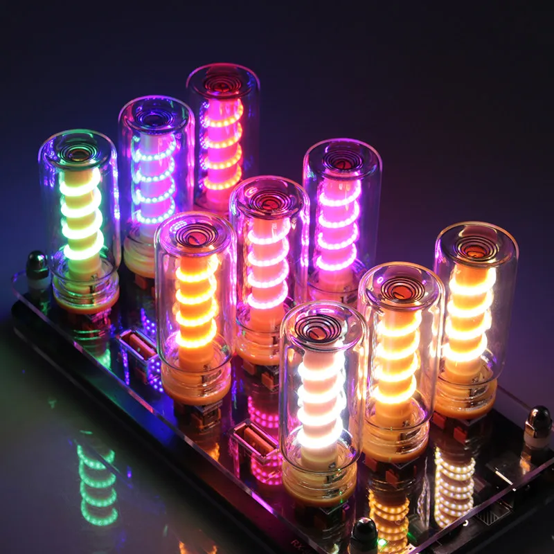9 Color Changing USB Mini Night Light Touch Adjustable Brightness Dual Ceramic LED Filament Lamp with 4/15 Port USB Charging