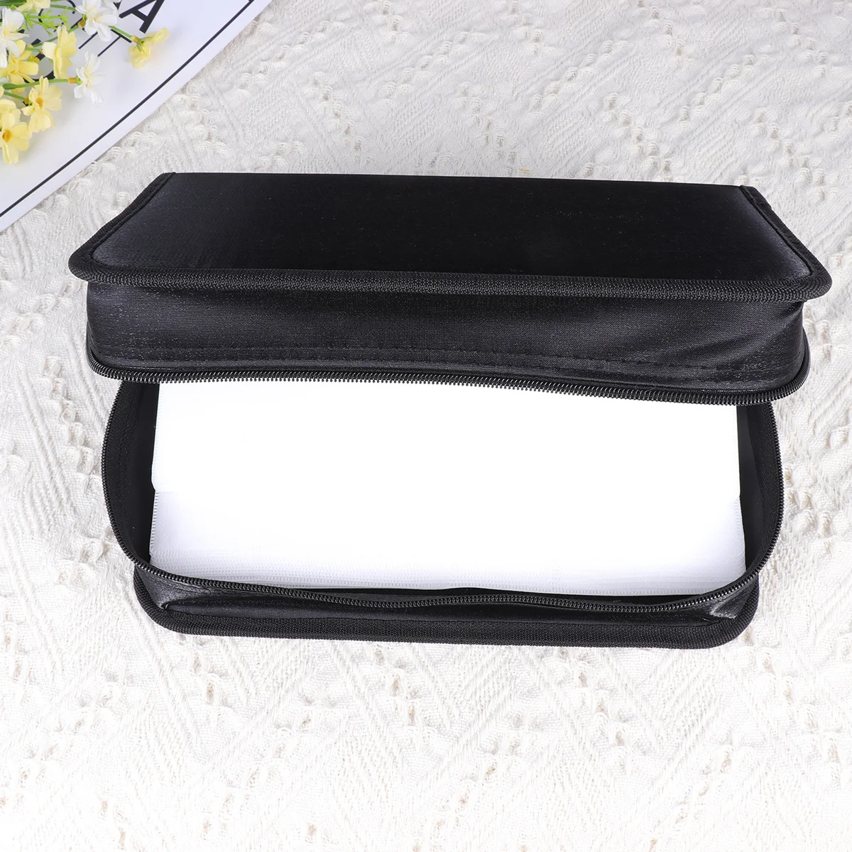 

128 Disc Cd Dvd Storage Bag Fashionable Cloth Pouch Organizational Case Moisture Resistant for Home Handheld Cd Bag