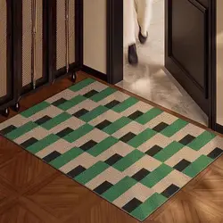Geometric entrance door mat, door mat, household entrance silk ring, wear-resistant, soil resistant, dirt resistant mat