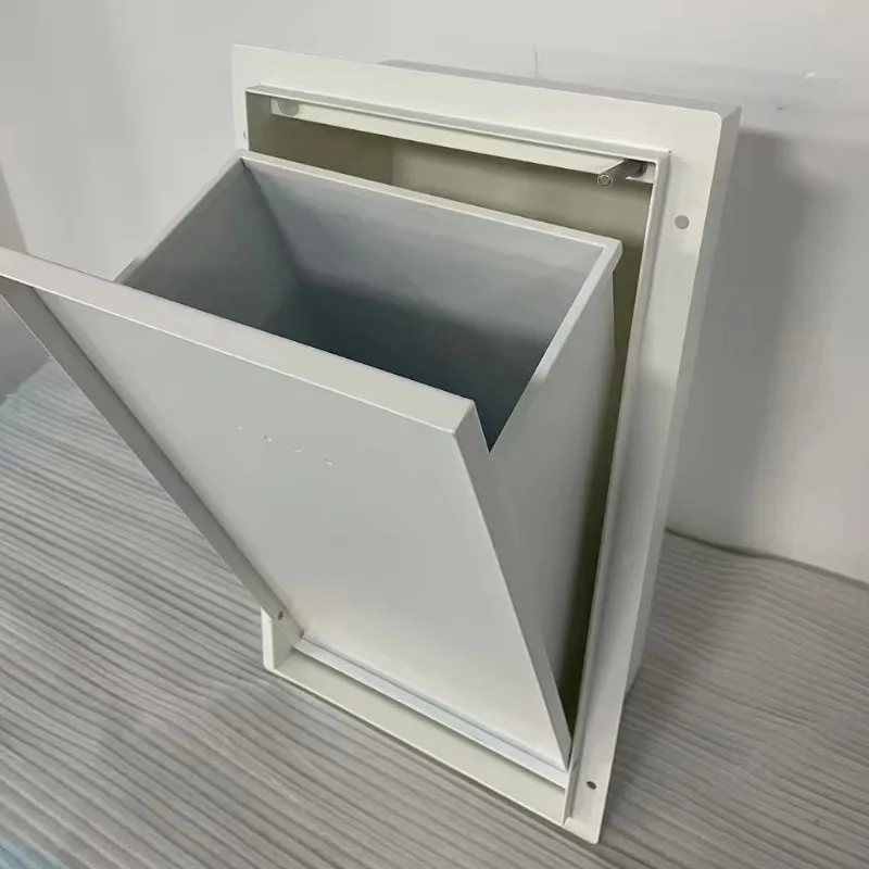 Modern 304 Stainless Steel Trash Can Tile Insertion Invisible Recessed Bathroom Trash Can Trash Can Niche Hidden Inlaid Tile