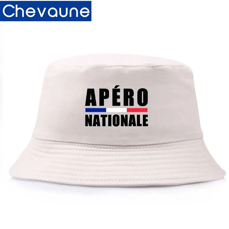 Apero Nationale Bob Adult Daily Summer Bucket Hat Woman Man Outdoor Sun Beach Fisherman Cap High Quality Solid Panama Hat Unisex