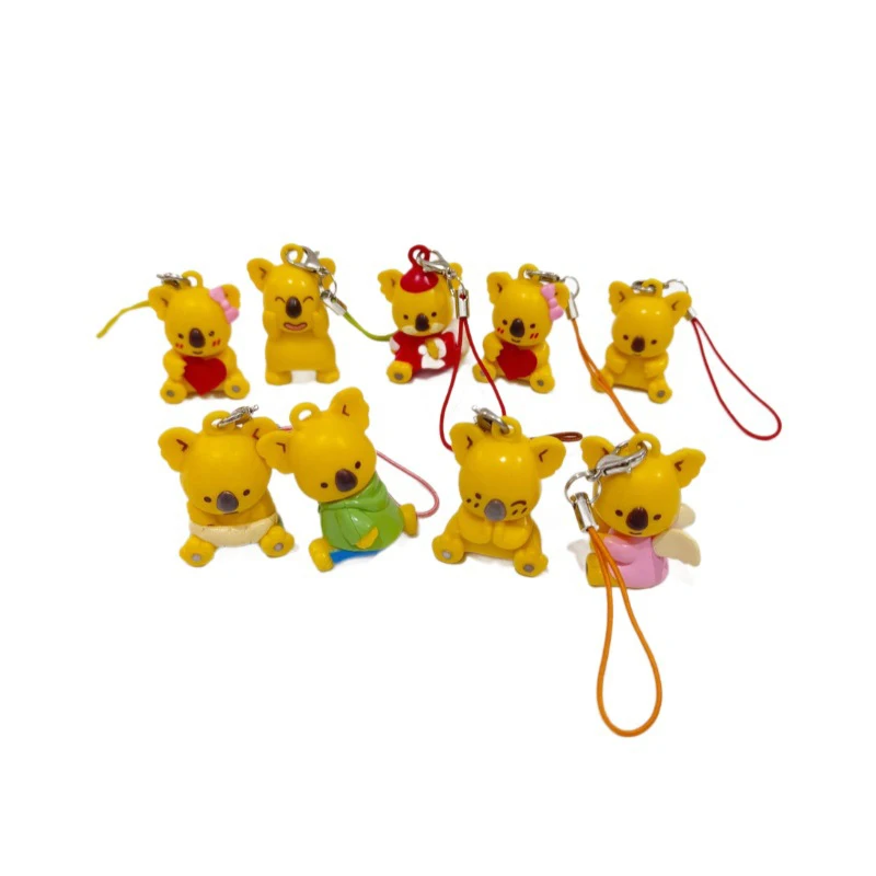 

Yellow Baby Bear Koala Bear Anime Solid PVC Figure Kawaii Cute Model Doll Phone Charm Ornament Toy Collectible Gift For Kid