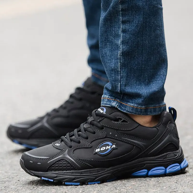 BONA New Classics Style Men Running Shoes Lace Up Men scarpe sportive Leather Men Outdoor Jogging Sneakers comodo spedizione gratuita